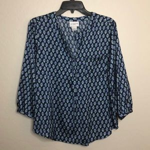 Liz Claiborne Petite Floral Blouse Size LP
